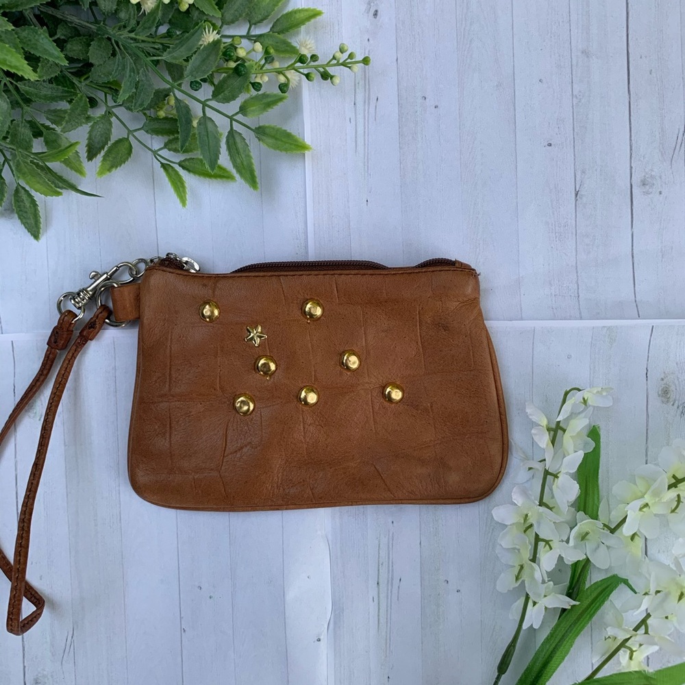Vintage Leather Wristlet